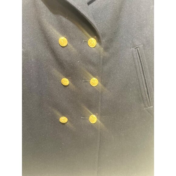 US Navy/DSCP Quarterdeck Collection Pea Coat Blazer Womens 14R Black Wool - Picture 12 of 16